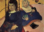 Paul Gauguin two children oil